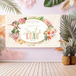 Hawaiian Luau Sweet Sixteen Hula Welkom ID1092 Spandoek