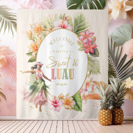 Hawaiian Luau Sweet Sixteen Hula Welkom ID1092 Wandkleed
