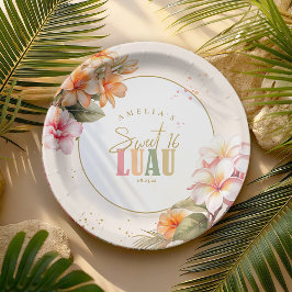 Hawaiian Luau Sweet Sixteen ID1092 Papieren Bordje