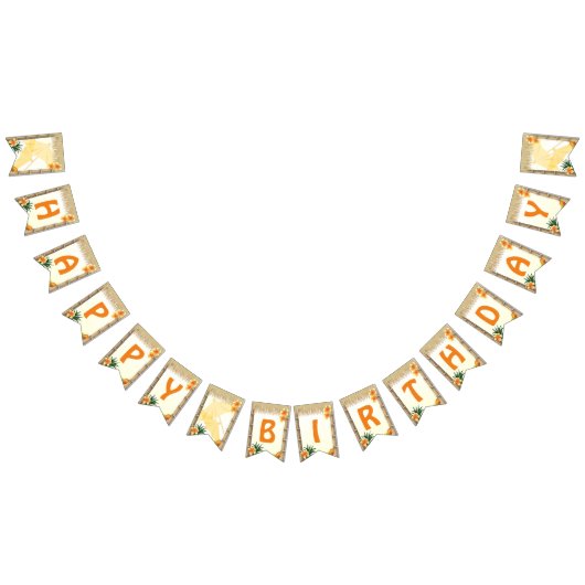 Hawaiian Luau Tiki Hut Tropical Birthday Party Vlaggetjes (Alle)