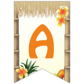 Hawaiian Luau Tiki Hut Tropical Birthday Party Vlaggetjes (Derde vlag)
