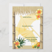 Hawaiian Luau Tiki Hut Tropische Partij Kaart (Achterkant)