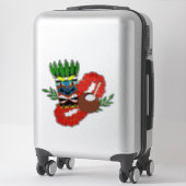 Hawaiian Luau Tiki Lei Coconut Totem Sticker (Koffer)