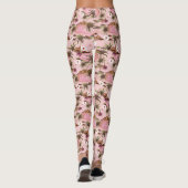Hawaiian Luau Tropical Island, Palm Trees, Flowers Leggings (Achterkant)