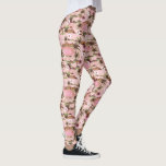 Hawaiian Luau Tropical Island, Palm Trees, Flowers Leggings<br><div class="desc">Mooie leggings met een tropisch eiland vol palmbomen en bloemen. Perfect voor een strandvakantie of bruiloft Hawaiian Luau,  yoga op het strand of alledaags plezier draag.</div>