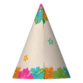 Hawaiian Luau Tropical Verjaardag Feesthoedjes (Achterkant)