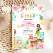 Hawaiian Luau Tropische Pool Beach Birthday Kaart