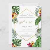 Hawaiian Luau Tropische repetitie diner Kaart (Voorkant)