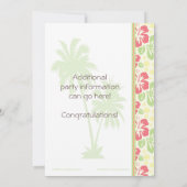 Hawaiian Luau uitnodiging voor verjaardagsfeestje (Achterkant)