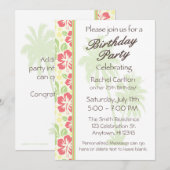 Hawaiian Luau uitnodiging voor verjaardagsfeestje (Voorkant / Achterkant)