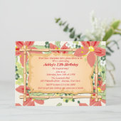 Hawaiian Luau uitnodiging voor verjaardagsfeestje (Staand voorkant)