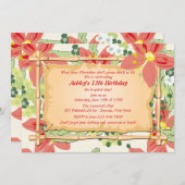 Hawaiian Luau uitnodiging voor verjaardagsfeestje (Voorkant / Achterkant)