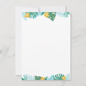 Hawaiian Luau Verjaardagsfeest Ananas Luau Pool Kaart (Achterkant)