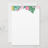 Hawaiian Luau Verjaardagsfeest Ananas Luau Pool Kaart (Achterkant)