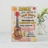 Hawaiian Luau Vrijgezellenfeest Uitnodigingen (Staand voorkant)