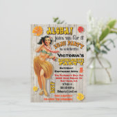 Hawaiian Luau Vrijgezellenfeest Uitnodigingen (Staand voorkant)