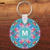 Hawaiian Mandala Abstract monogram Sleutelhanger (Voorkant)