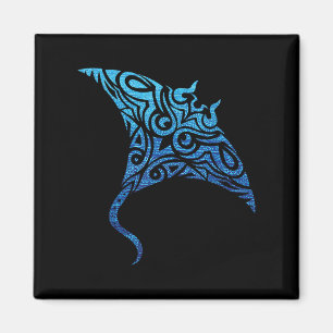 Hawaiian Manta Ray Tribal Polynesiaans Tattoo Paci Magneet