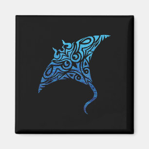 Hawaiian Manta Ray Tribal Polynesiaans Tattoo Paci Magneet