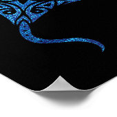 Hawaiian Manta Ray Tribal Polynesiaans Tattoo Paci Poster (Hoek)