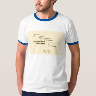 Hawaiian Map mannen T-Shirts