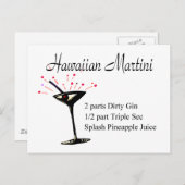 Hawaiian Martini Briefkaart (Voorkant / Achterkant)