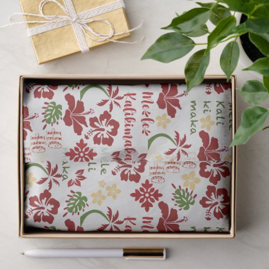Hawaiian Mele Kalikimaka 3 Tissuepapier (Geschenk)