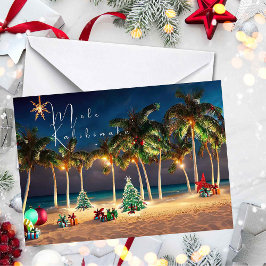 Hawaiian Mele Kalikimaka Beach Kaart