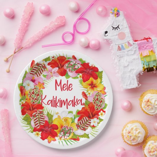 Hawaiian Mele Kalikimaka Bord papier (Feest)