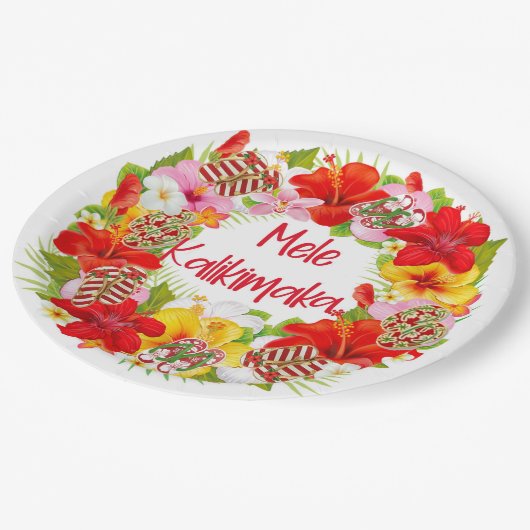 Hawaiian Mele Kalikimaka Bord papier (Gekanteld)