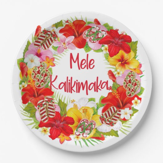 Hawaiian Mele Kalikimaka Bord papier (Voorkant)