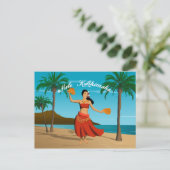 Hawaiian  Mele Kalikimaka  Briefkaart (Staand voorkant)