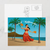 Hawaiian  Mele Kalikimaka  Briefkaart (Voorkant / Achterkant)