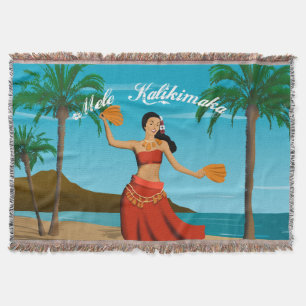 Hawaiian  Mele Kalikimaka Briefkaart Deken