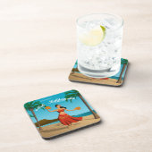 Hawaiian Mele Kalikimaka Briefkaart Onderzetter (Rechterzijde)