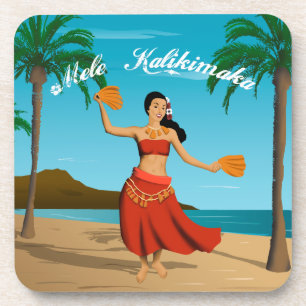 Hawaiian  Mele Kalikimaka Briefkaart Onderzetter