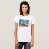 Hawaiian  Mele Kalikimaka Briefkaart T-shirt (Voorkant volledig)