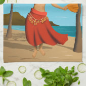 Hawaiian  Mele Kalikimaka Briefkaart Theedoek (Gevouwen)