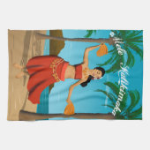 Hawaiian  Mele Kalikimaka Briefkaart Theedoek (Horizontaal)