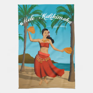 Hawaiian  Mele Kalikimaka Briefkaart Theedoek