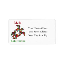 Hawaiian Mele Kalikimaka Christmas Retouradres Etiket