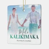 Hawaiian Mele Kalikimaka Foto Keramisch Ornament (Links)