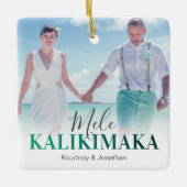 Hawaiian Mele Kalikimaka Foto Keramisch Ornament (Voorkant)
