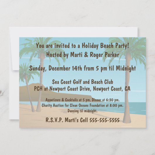 Hawaiian  Mele Kalikimaka  Kaart (Achterkant)