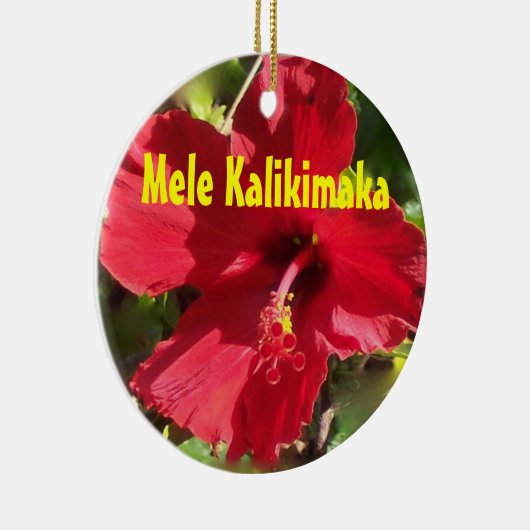 Hawaiian Mele Kalikimaka Keramisch Ornament (Rechts)