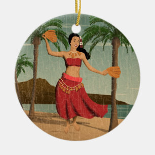 Hawaiian  Mele Kalikimaka  Keramisch Ornament