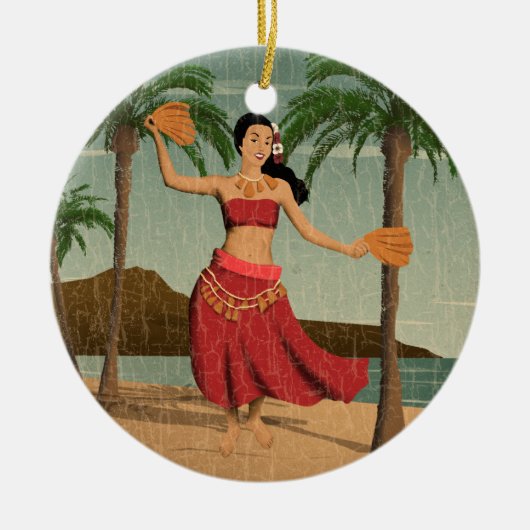 Hawaiian  Mele Kalikimaka  Keramisch Ornament (Voorkant)