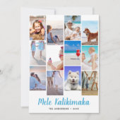 Hawaiian Mele Kalikimaka kerstfoto Collage Feestdagenkaart (Voorkant)
