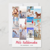 Hawaiian Mele Kalikimaka kerstfoto Collage   Feestdagenkaart (Voorkant)