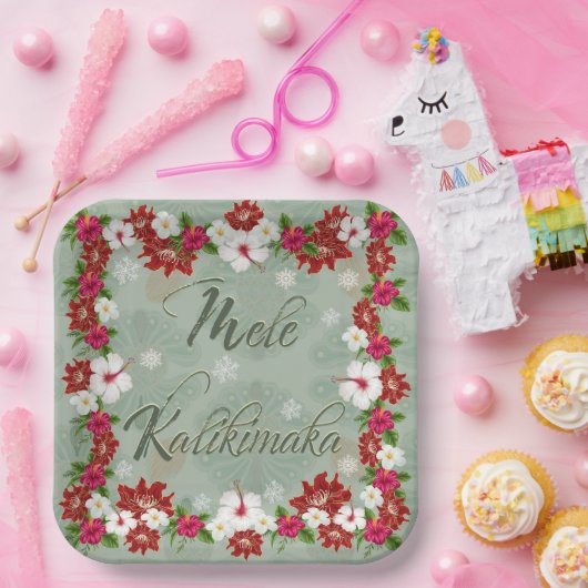 Hawaiian Mele Kalikimaka Paper Bord (Feest)